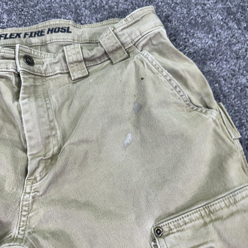 Duluth Trading Co Pants Mens 34x32 Beige Flex Fire Hose Cargo Workwear Utility - Picture 11 of 14